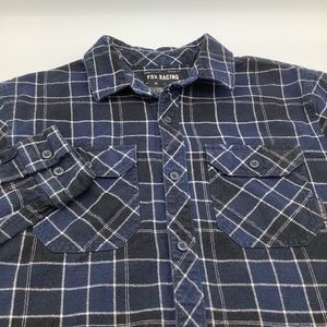 Fox Racing Mens Long Sleeve‎ Button Up Flannel Shirt Size Medium